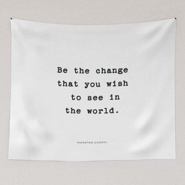 Item preview, Be the Change | Quote designed and sold by Wallpacas.