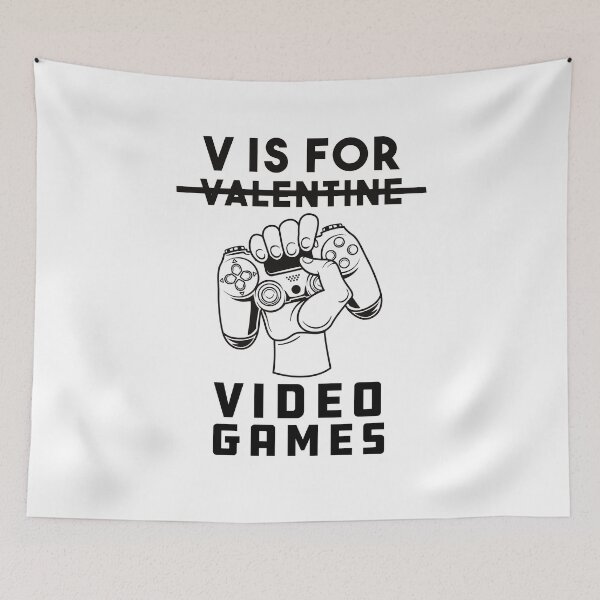 Item preview, V Is For Video Games Valentine Day Funny designed and sold by Alaadin Bendali Braham.