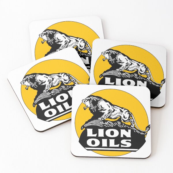 Item preview, Lion Oils vintage sign reproduction designed and sold by htrdesigns.