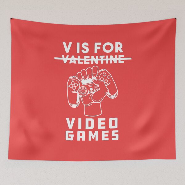 Item preview, V Is For Video Games Valentine Day Funny designed and sold by Alaadin Bendali Braham.