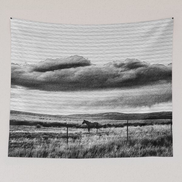 Item preview, Sumi E Style Prairie Texas 2021 designed and sold by dreamofdenim.