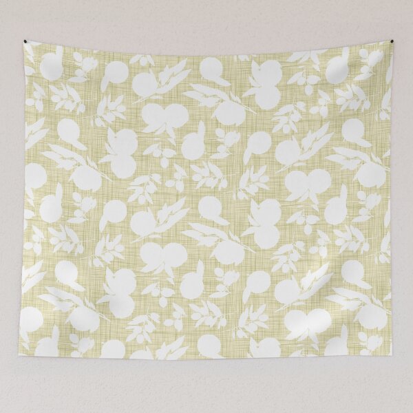 Item preview, Olives and oranges on a yellow-green linen structure designed and sold by kobyakov.