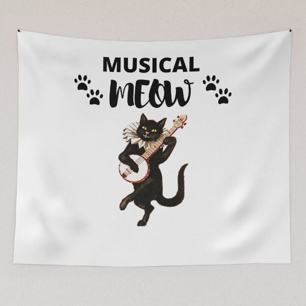 Item preview, Dancing cat and Playing Banjo vintage designed and sold by IZ-STAR.