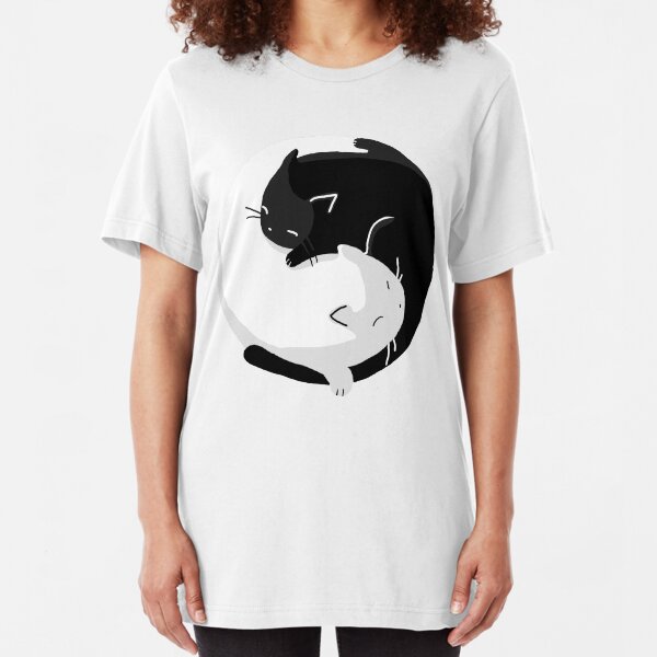 Yin Yang Cats - version 2 Slim Fit T-Shirt