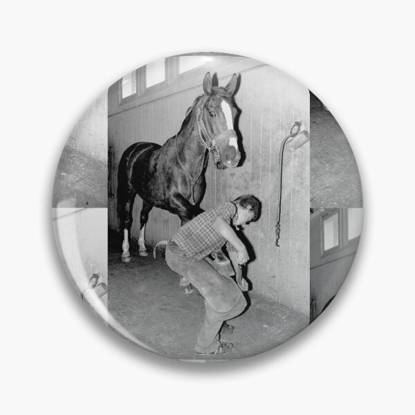 Item preview, 2704/ 5 Nostalgie " Le Haras du Pin " Finition 2021 " (2) le Maréchal-ferrant en action  (n&b)(h) Olavia-Olao Okaio Créations designed and sold by o.okaïo.