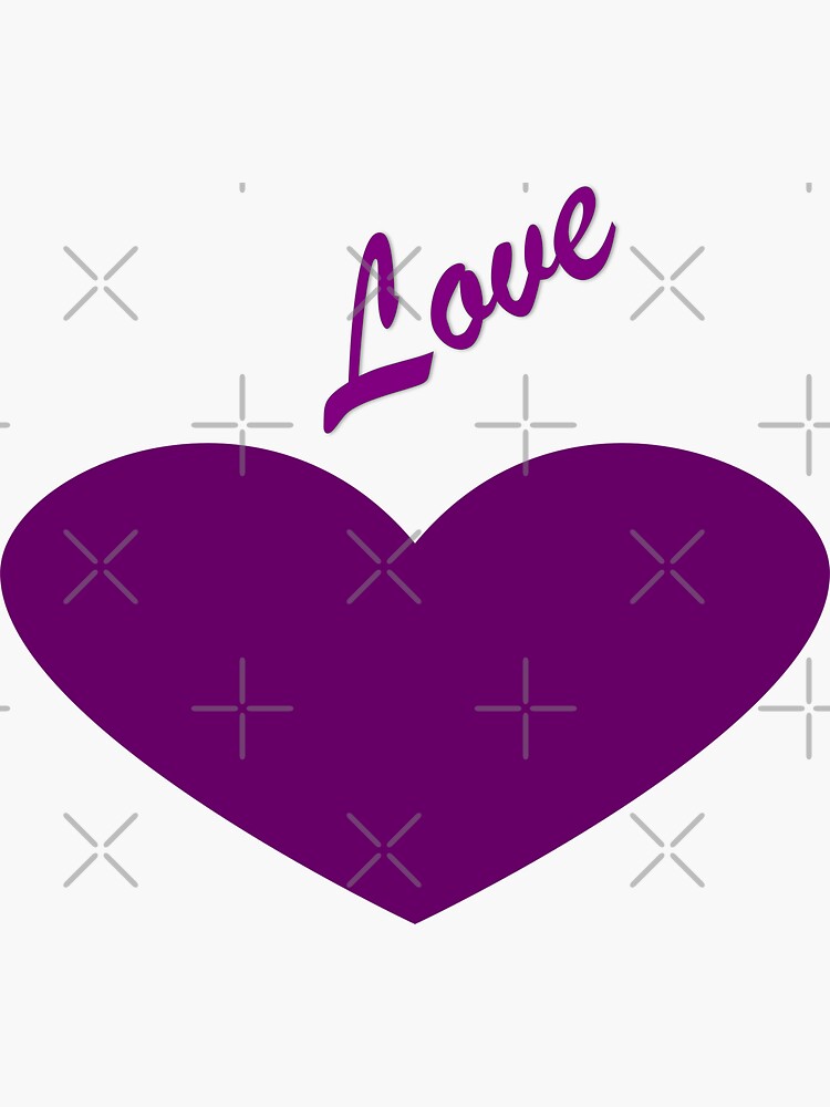 Purple heart saying Love by Veee8
