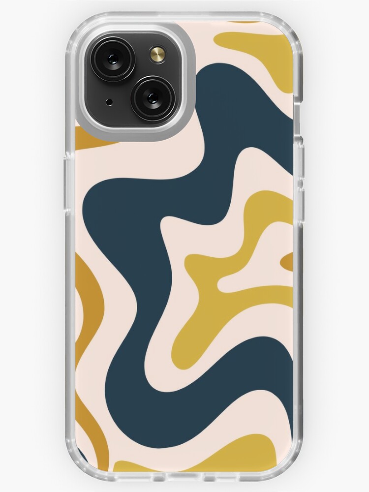 Liquid Swirl Retro Contemporary Abstract in Soft Blush Pink iPhone Case  for Sale by kierkegaard