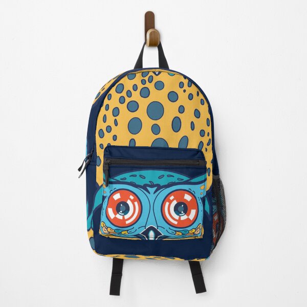 Item preview, Playful and Friendly night owl in blue and yellow designed and sold by IngaDesign.