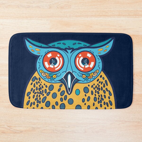 Item preview, Playful and Friendly night owl in blue and yellow designed and sold by IngaDesign.
