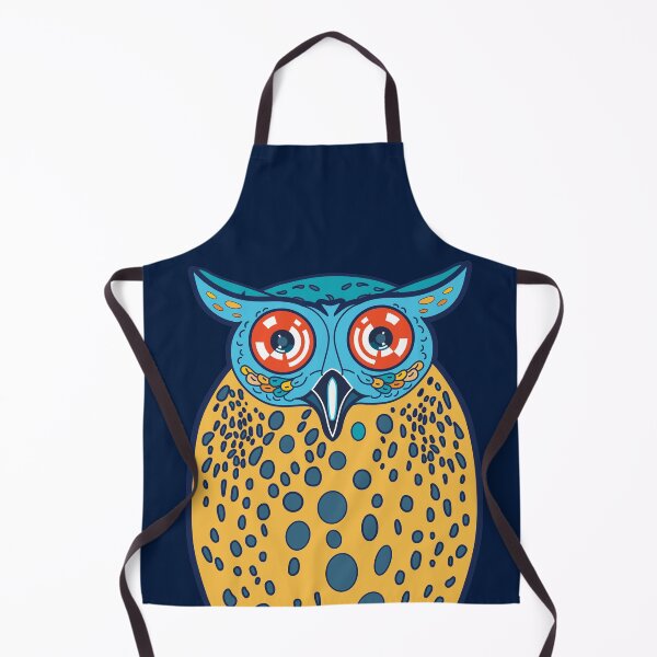 Item preview, Playful and Friendly night owl in blue and yellow designed and sold by IngaDesign.