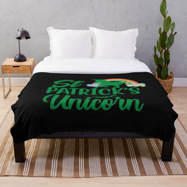 Item preview, St. Patrick's Unicorn with Rainbow Green Lettering designed and sold by SprightfulSeeds.