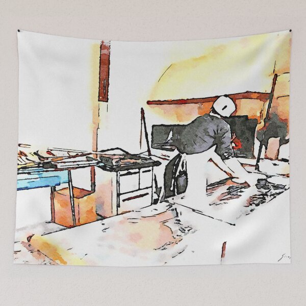 Item preview, Istituto Emiliani: girl makes bread designed and sold by Giuseppe Cocco.