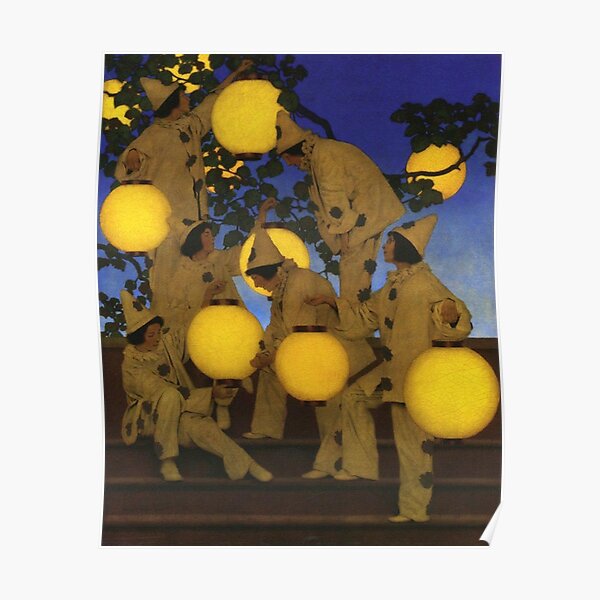 The Lantern Bearers, by Maxfield Parrish Poster