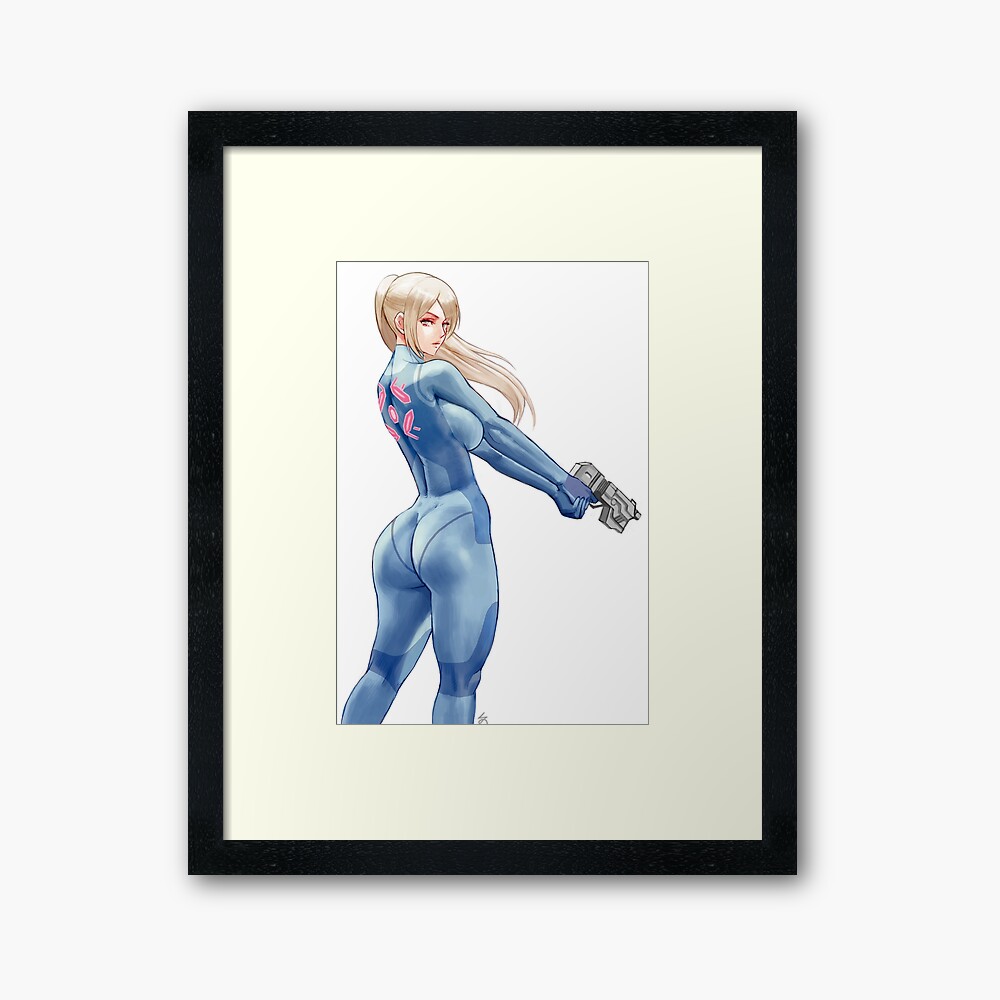 Lámina montada for Sale con la obra «Samus Zero Suit» de Zefrableu |  Redbubble