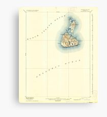 USGS TOPO Map Rhode Island RI Block Island 353472 1899 62500 Canvas Print