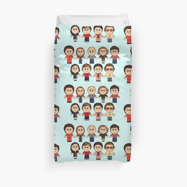 THAT 70'S SHOW - MAIN CHARACTERS CHIBI - MANGA 70'S SHOW Duvet Cover