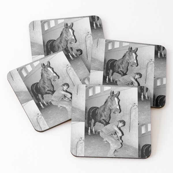 Item preview, 2704/ 5 Nostalgie " Le Haras du Pin " Finition 2021 " (2) le Maréchal-ferrant en action  (n&b)(h) Olavia-Olao Okaio Créations designed and sold by o.okaïo.