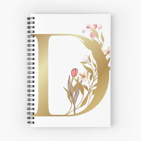 Item preview, Personalized Gold Monogram with Initial Alphabet letter D floral  designed and sold by ArtScars.