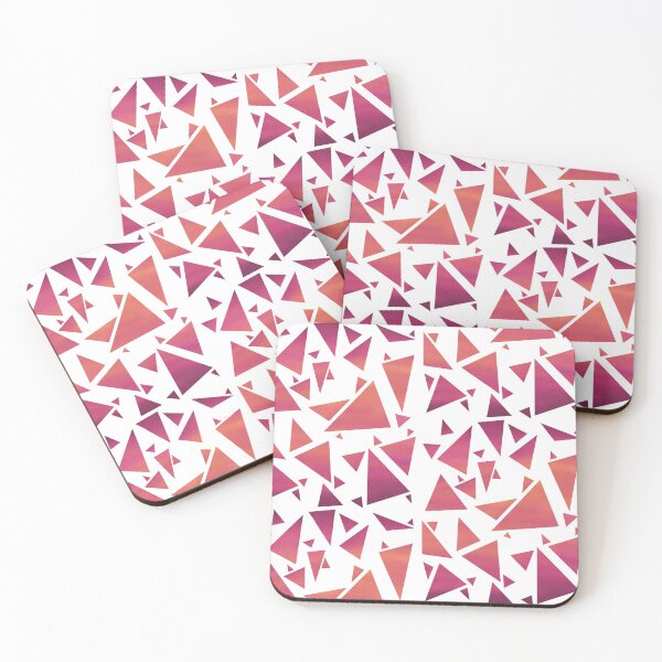 Item preview, Pink Neon Abstract Triangle Pattern designed and sold by bubblyshades.