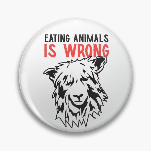Item preview, Eating Animals Is Wrong designed and sold by curledup-cat.