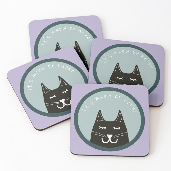 Item preview, “It’s meow or never” cat design designed and sold by Chloe Haas.
