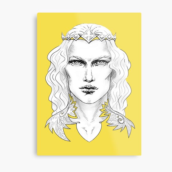 Fairy King in Illuminating Golden Yellow Metal Print