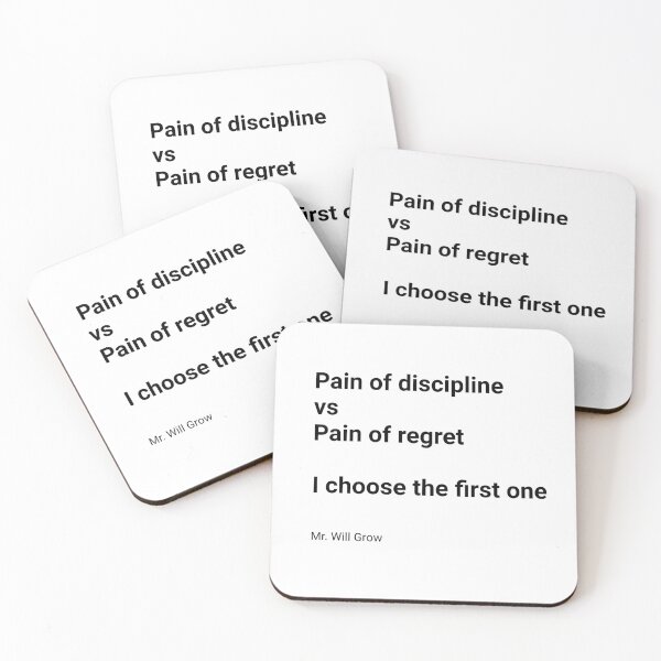 Item preview, Pain option: discipline or regrets designed and sold by Smurfypixels.