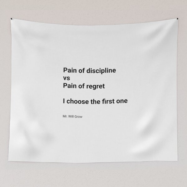 Item preview, Pain option: discipline or regrets designed and sold by Smurfypixels.