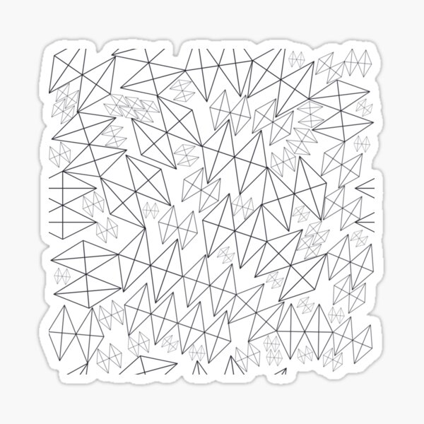 Mid-Century Modern Art | Abstract Diamonds 1.1 Sticker
