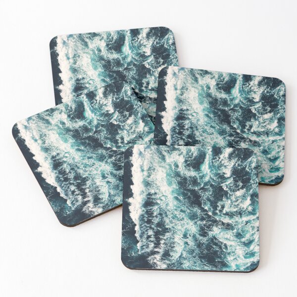 Item preview, stunning blue rough ocean water waves designed and sold by The Red Shop.