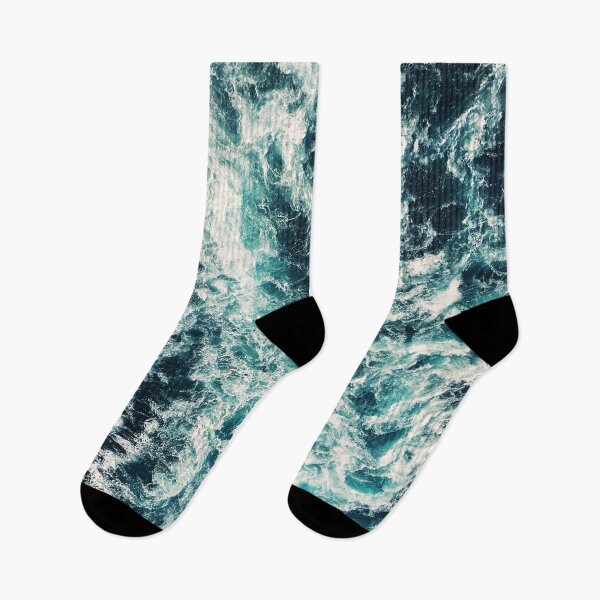 Item preview, stunning blue rough ocean water waves designed and sold by The Red Shop.