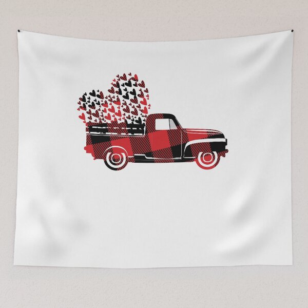 Item preview, Red plaid truck heart Valentine's -  heart of hearts Valentine's day gift for her or him designed and sold by oussama dif.