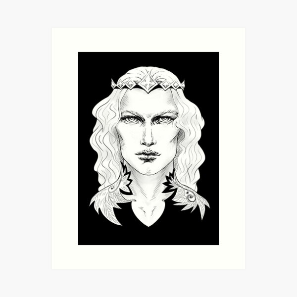 Fairy Prince in Black Art Print
