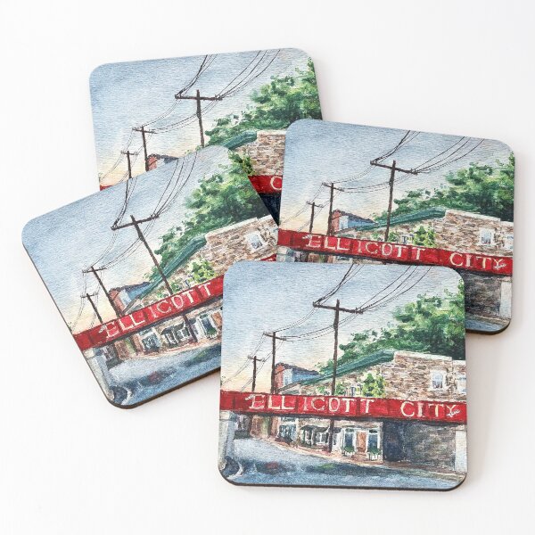 Item preview, Old Ellicott City Bridge Watercolor Painting designed and sold by artistnxtdoor.