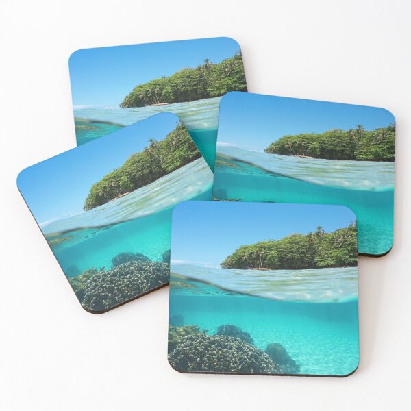 Item preview, Tropical shore and coral underwater designed and sold by Seaphotoart.