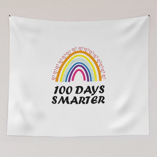 Item preview, 100th Day Of School Teacher 100 Days Smarter Rainbow, funny gift designed and sold by VAN-DESIGN.