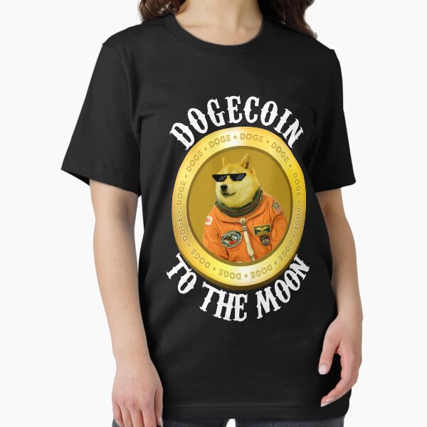 Artikel-Vorschau von Dogecoin Cool Men's Moon Astronaut Meme Crypto Doggy, designt und verkauft von Tsquade.
