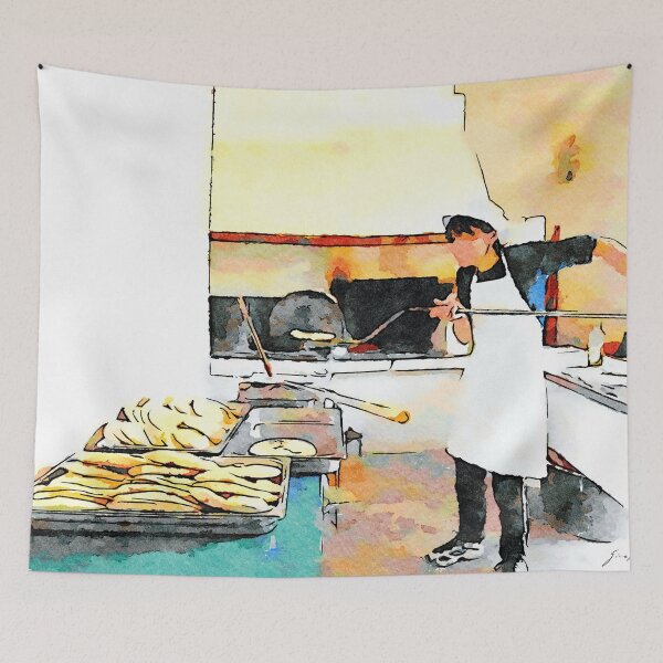 Item preview, Istituto Emiliani: girl makes bread designed and sold by Giuseppe Cocco.