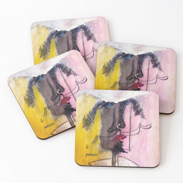 Item preview, Le Pâtissier-French Chef Baker Pastry Chef Painting designed and sold by RicciArts.
