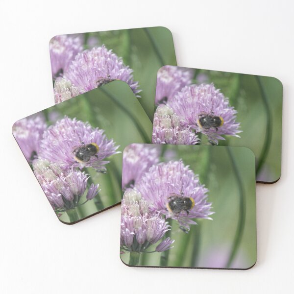 Item preview, Purple Chive Flower with Bee designed and sold by SeaverN.