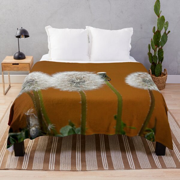 Item preview, Three wishes and three dandelions orange background designed and sold by Stephanie Skeem.