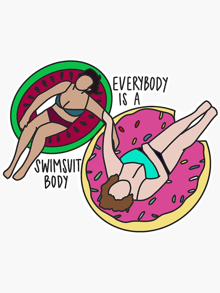 Everybody Is A Swimsuit Body Sticker For Sale By Paris Marie Redbubble 3472