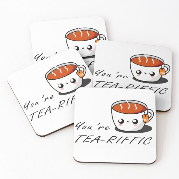 Item preview, You're Tea-Riffic || Cute Cartoon Hot Cup of Tea  designed and sold by cookingwithten.