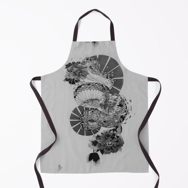 Item preview, Centered B&W Japanese snake designed and sold by mcac1d.