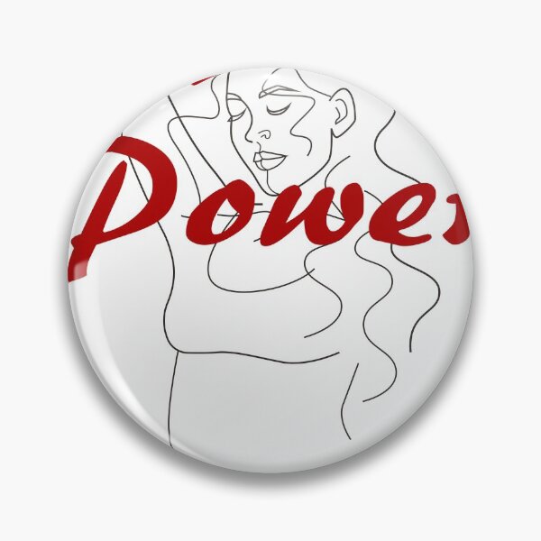 Item preview, Girl Power Slogan with a Line Art Drawing of a Woman designed and sold by Nina Baydur.