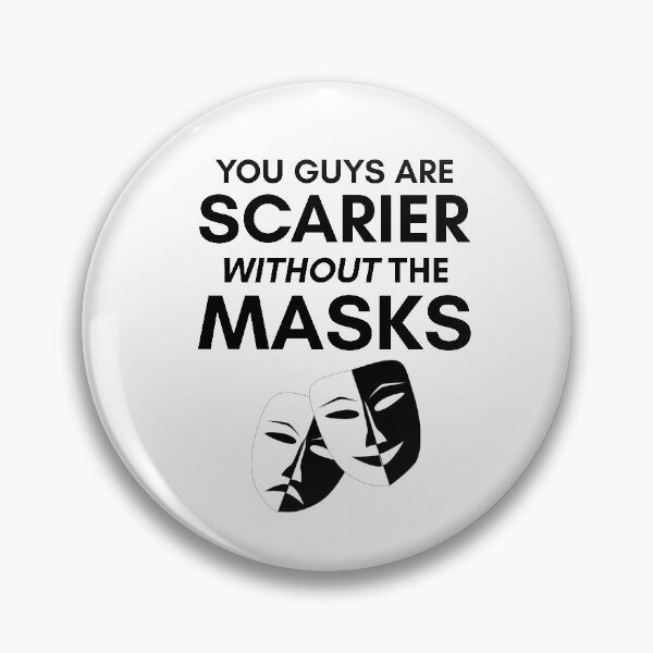 Item preview, The Umbrella Academy-Inspired "Scarier Without The Masks" designed and sold by mulberrydragon.