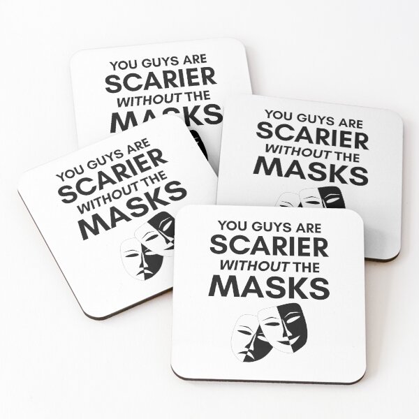 Item preview, The Umbrella Academy-Inspired "Scarier Without The Masks" designed and sold by mulberrydragon.