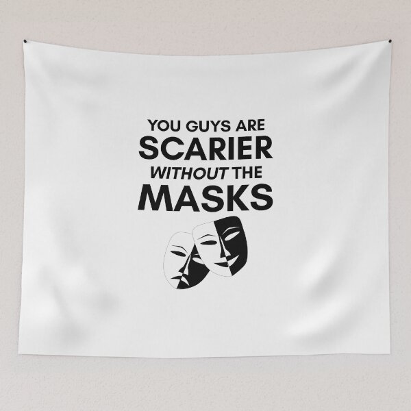 Item preview, The Umbrella Academy-Inspired "Scarier Without The Masks" designed and sold by mulberrydragon.