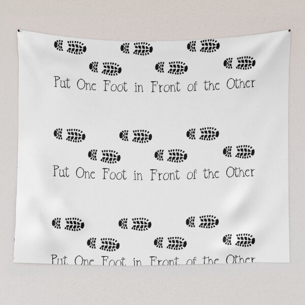 Item preview, Put One Foot in Front of the Other Hiking Boot Print designed and sold by SavannahAddison.