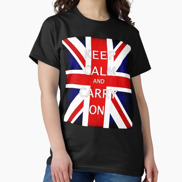 Item preview, Keep Calm and Carry On - Union Jack Tshirt  designed and sold by VicAndSteam.
